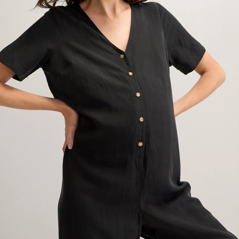 Hatch Back In The Game Nursing Jumpsuit Black One Size